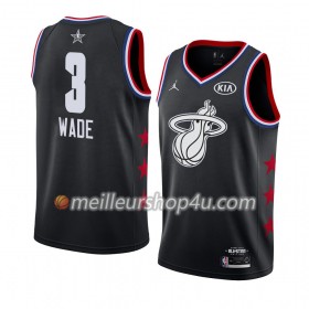 Maillot Basket Homme Miami Heat Dwyane Wade 3 2019 All-Star Jordan Brand Noir Swingman